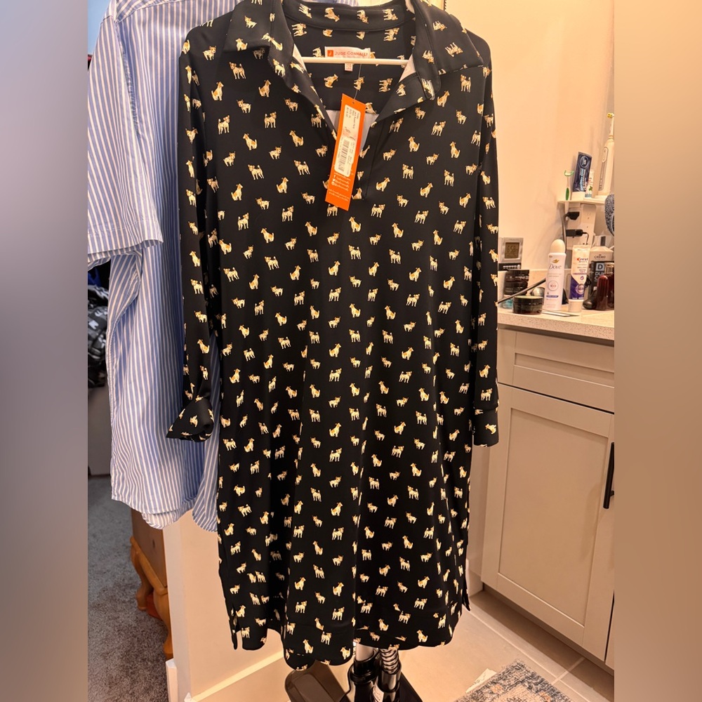 Jude Connally Shirtdress with beagles/terriers/dogs on it!  Never worn!
